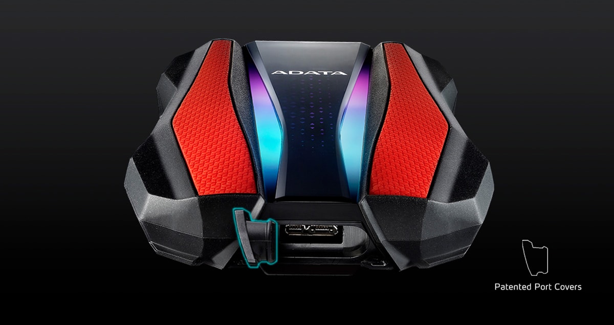 پوشش پتنت‌شده پورت USB هارد اکسترنال ADATA HD770G 1TB